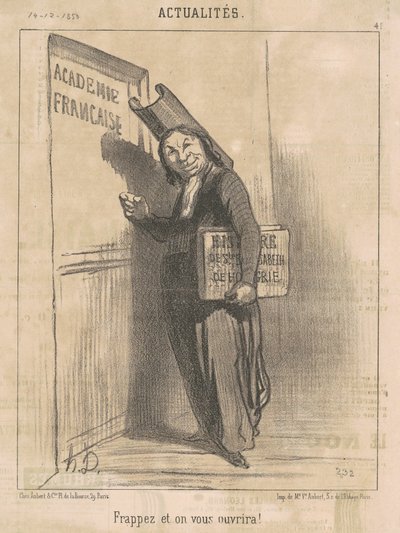 Bank på og vi åbner for dig! af Honoré Daumier
