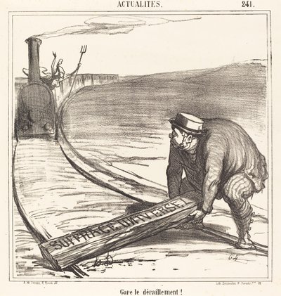 Stop afsporingen! af Honoré Daumier