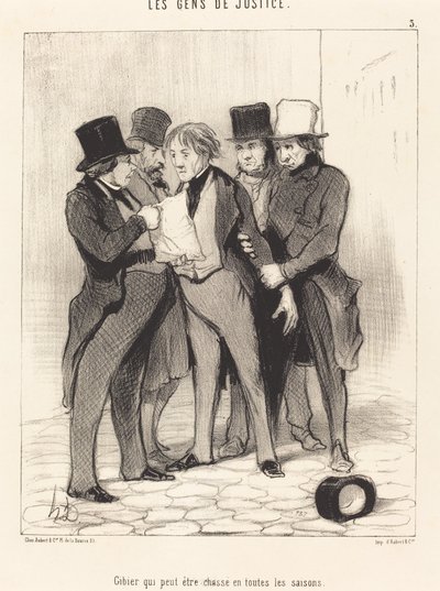 Vildt, der kan jages på alle årstider af Honoré Daumier