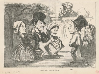 Storbal med et lille orkester... (rekto); Et generelt partnerskab (tilbage) af Honoré Daumier