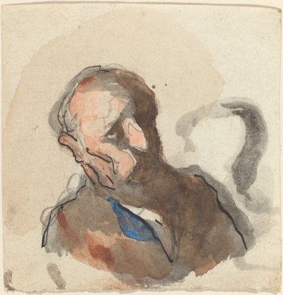 Hoved af en mand af Honoré Daumier