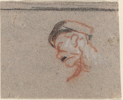 Hoved af en mand af Honoré Daumier