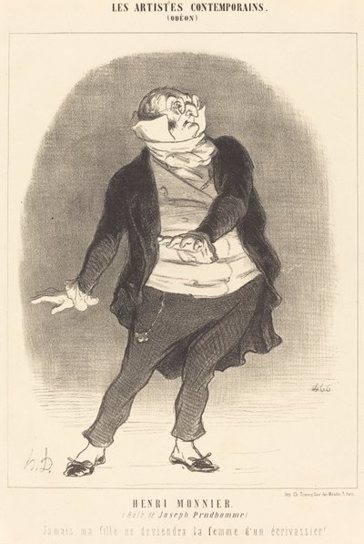 Henri Monnier (rolle som Joseph Prudhomme) af Honoré Daumier
