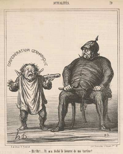 Hej! Hej! ... Han slikkede smørret af min toast af Honoré Daumier