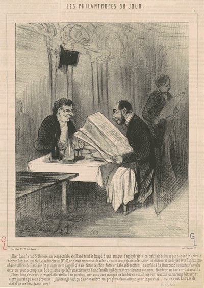 I går i rue Saint-Honoré ... en gammel mand af Honoré Daumier