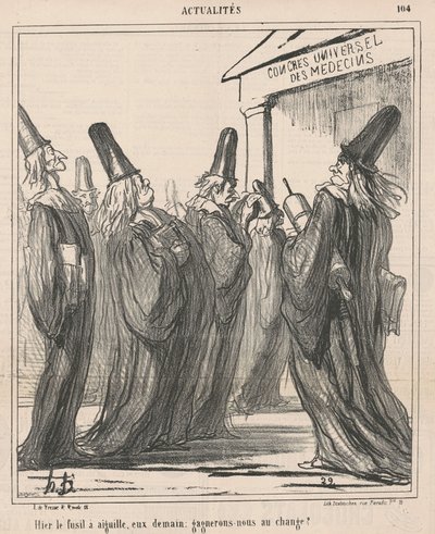 I går nålepistolen, dem i morgen... af Honoré Daumier