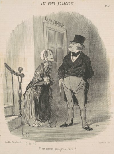 Han blev pro-pri-é-taire! af Honoré Daumier