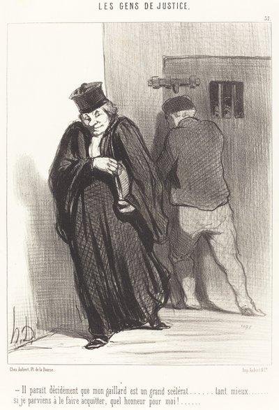 Det ser ud til... at min fyr er en stor slyngel... af Honoré Daumier