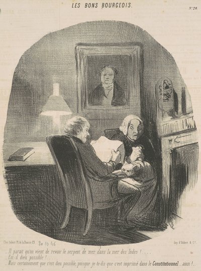 Det ser ud til, at vi lige har set søslangen igen... af Honoré Daumier