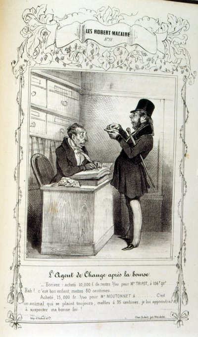 Illustration om ideer og legender Philipon, under titlen Les Cent og Robert Macaire af Honoré Daumier
