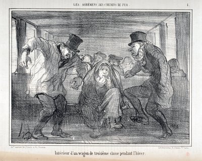 Illustration til serien "Les Agrements des Chemin de fer" af Honoré Daumier