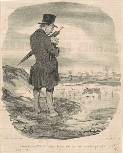 Ulempen ved at bygge et landhus ... af Honoré Daumier