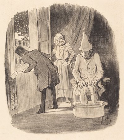 Ulempen ved at placere din bolig... af Honoré Daumier