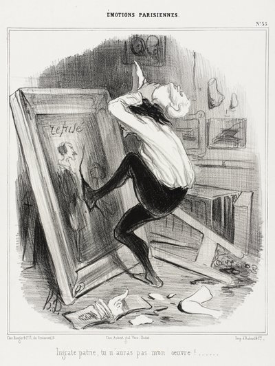 Utaknemmeligt fædreland, du vil ikke have mit arbejde! af Honoré Daumier