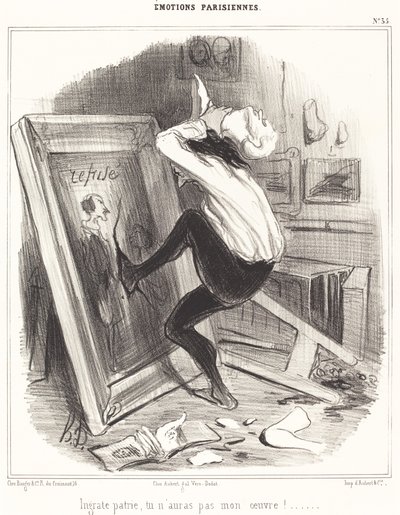 Utaknemmeligt fædreland, du vil ikke have mit arbejde!... af Honoré Daumier