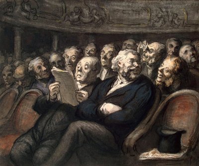 Pause ved Comédie-Française, 1858. af Honoré Daumier