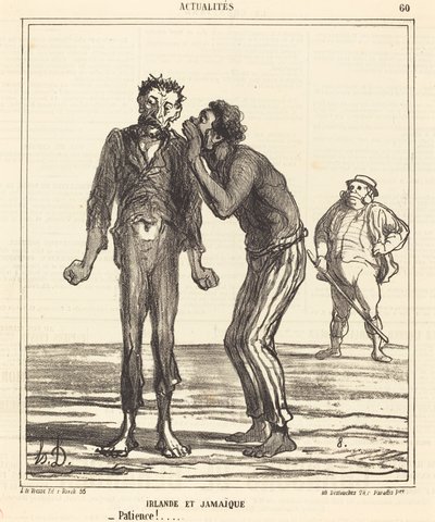 Irland og Jamaica - Tålmodighed!... af Honoré Daumier