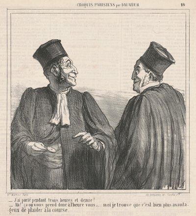 Jeg talte ... tre en halv time! af Honoré Daumier