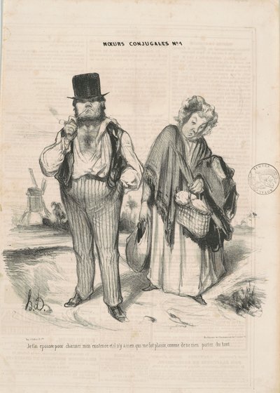Jeg giftede mig med dig for at charmere min tilværelse... af Honoré Daumier