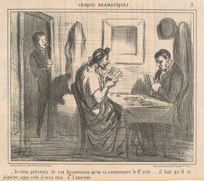 Jeg kommer for at advare kong Agamemnon... af Honoré Daumier