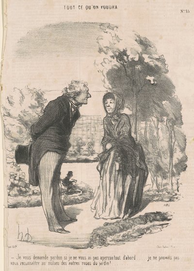 Undskyld hvis jeg ikke så dig... af Honoré Daumier
