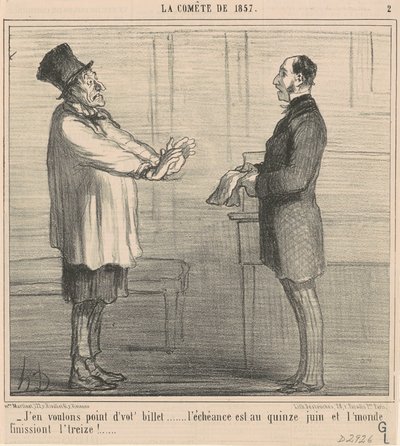Jeg vil ikke have din billet... af Honoré Daumier