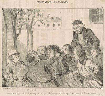 Hensynsløse unge mennesker, der lader sig rive med... af Honoré Daumier