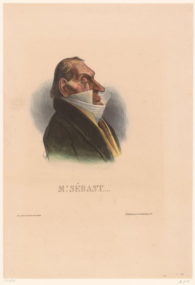 Karikatur af Horace Sébastiani Hr. Sebast (titel på objekt) af Honoré Daumier