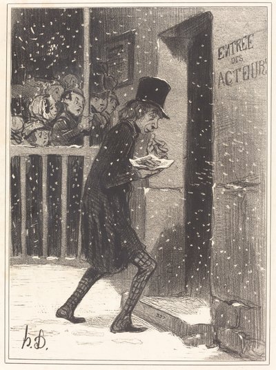 Skuespilleren The Tightrope Walker af Honoré Daumier