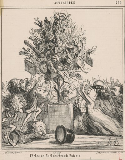 Det store børns juletræ af Honoré Daumier