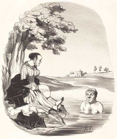 Vand er lækkert... jeg forsikrer dig... af Honoré Daumier