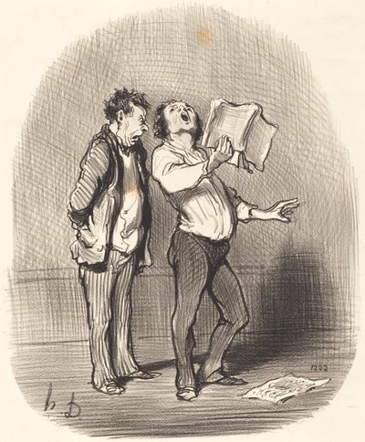 Ulempen ved at have en musikelskende ven af Honoré Daumier