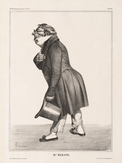 La Caricature, Pl. 314, Comte de. Keratry af Honoré Daumier