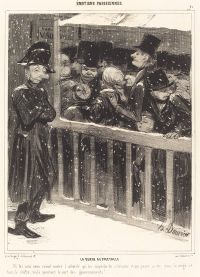 Køen til udstillingen af Honoré Daumier