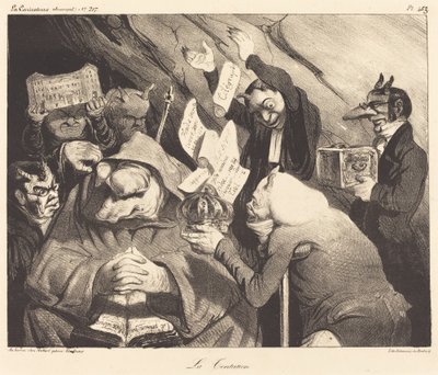 The Temptation, parodi på et maleri af Teniers af Honoré Daumier
