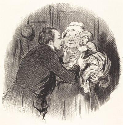 Besøget hos sygeplejersken af Honoré Daumier