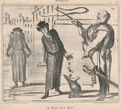 Pungen eller knuten! af Honoré Daumier