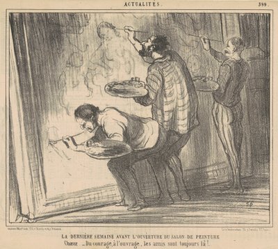 Den sidste uge før showet åbner... af Honoré Daumier