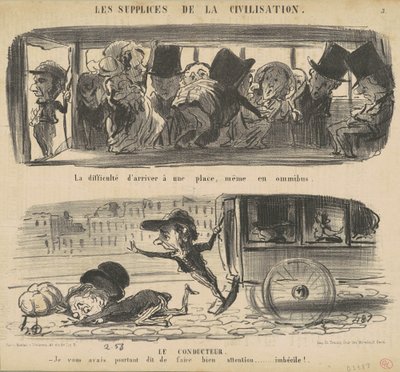 Vanskeligheden ved at komme til et sted af Honoré Daumier
