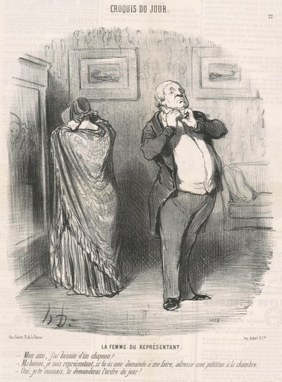 Repræsentantens hustru af Honoré Daumier