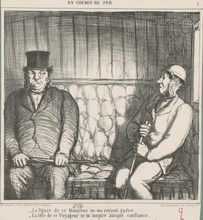 Denne herres ansigt kommer næsten ikke til at tænke på... af Honoré Daumier