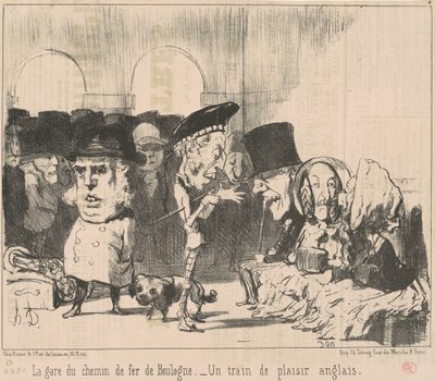 Boulogne banegård af Honoré Daumier