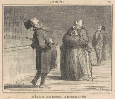 Parisere venter på kometen af Honoré Daumier