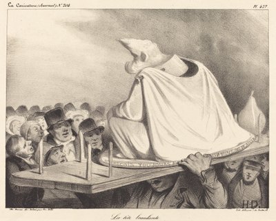 hovedet vipper af Honoré Daumier