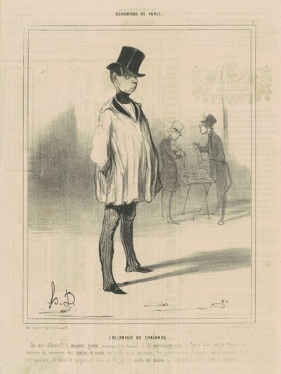 The Lighter of Prams af Honoré Daumier