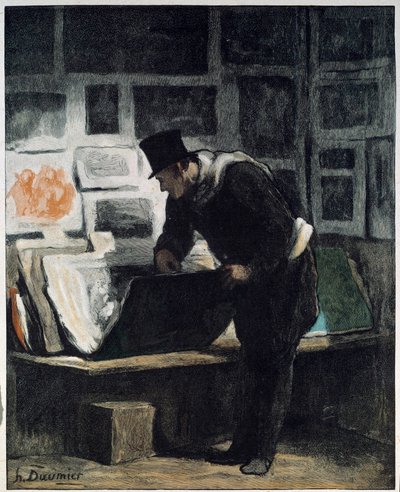 L "amatør d" prints Tegning af Honore Daumier af Honoré Daumier