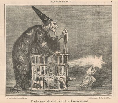 Den tyske astronom frigiver en... And af Honoré Daumier