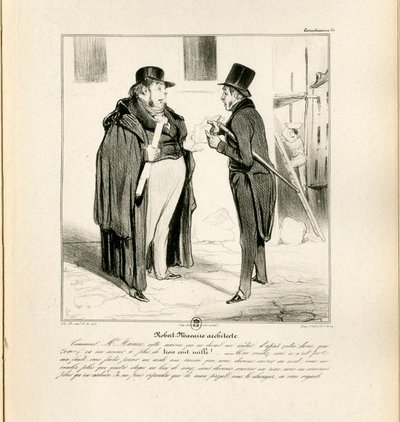 Le Charivari, satirisk i sort/hvid af Honoré Daumier