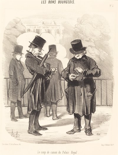 Palais-Royals kanonskud af Honoré Daumier