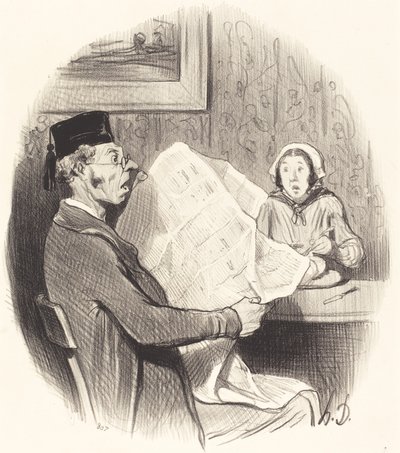 Det stadig mere monster Format af Honoré Daumier